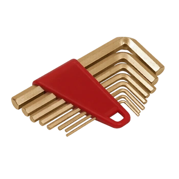 Набор ключей шестигранных искробезопасных 1-10 мм, 9 пред. СПЕЦГАЗ  сплав AlCu